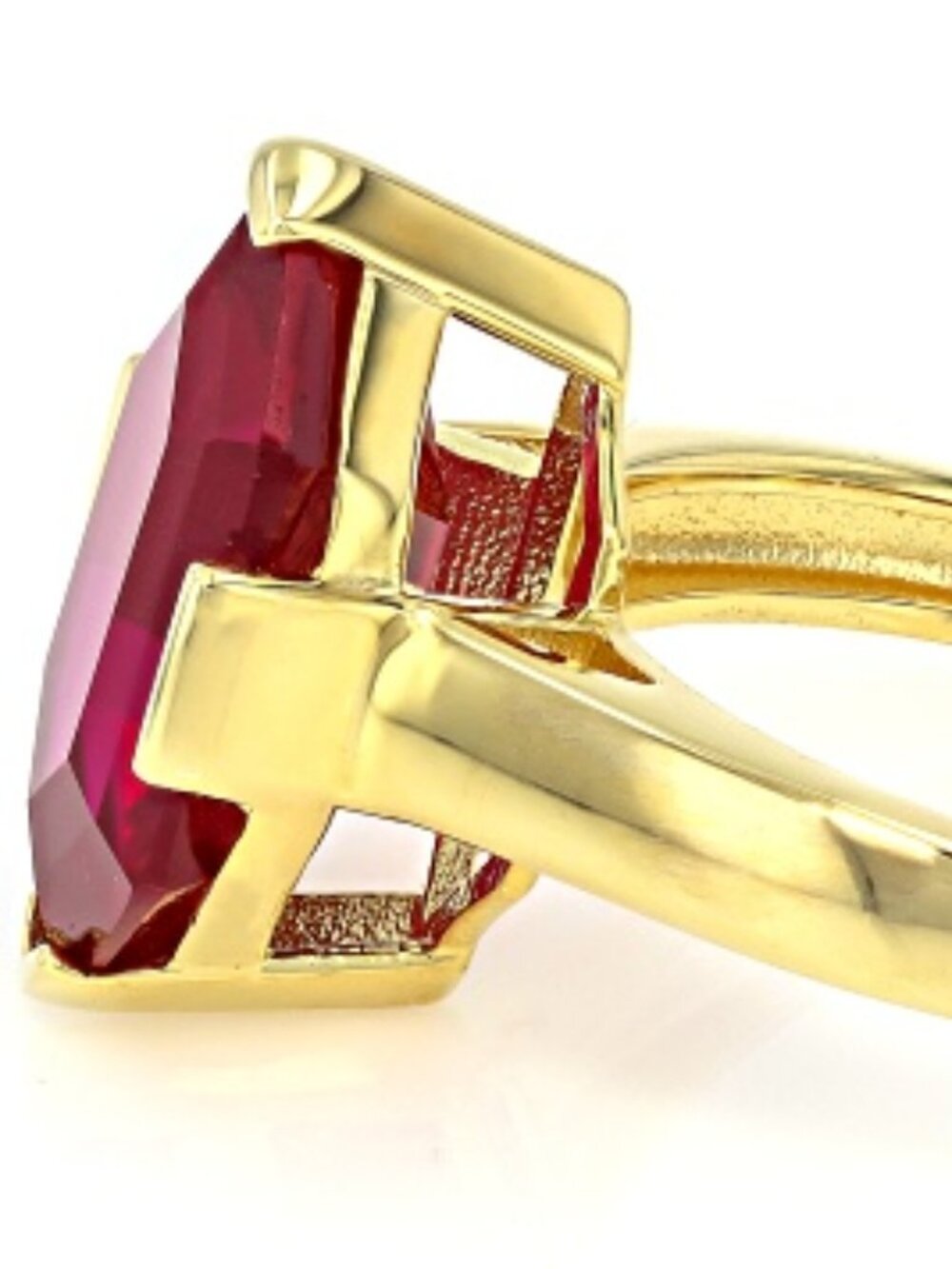 GORGEOUS LAB RUBY STERLING SILVER RING SIZE 9 NEW IN BOX - Picture 2 of 2
